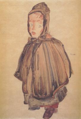 Egon Schiele Girl with Hood (mk12) oil painting image